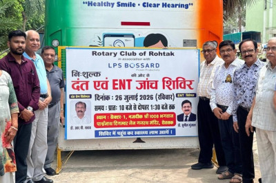Rotary Club of Rohtak, in association with LPS Bossard, organised a Free Dental and ENT Check-up Camp in Sector 1, Rohtak.